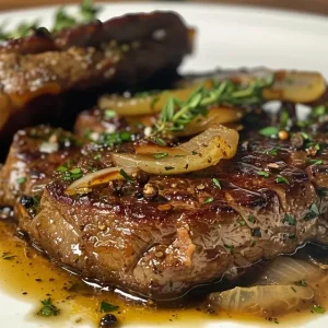 Baked cube steak smothered in gravy served over a bed of mashed potatoes.