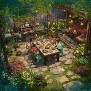 A delicious plate of Backyard Summer Dinner Party That Feels Like Vacation