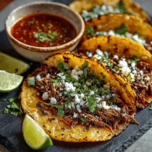 A delicious plate of My Fave Birria Tacos
