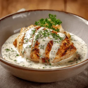 A delicious plate of Easy Chicken Breast with Cream of Chicken Recipe