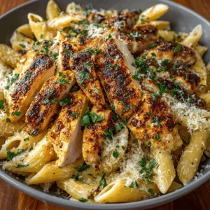 A delicious plate of Creamy Garlic Parmesan Chicken Pasta (Easy 30-Minute Dinner!)