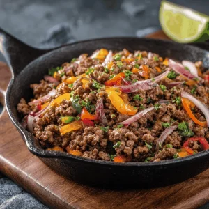 A delicious plate of 73 Ground Beef Recipes to Beat Dinner Boredom