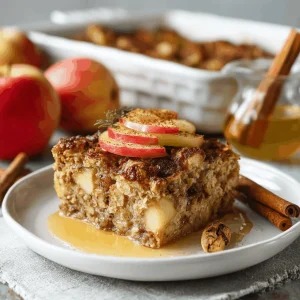 A delicious plate of Oatmeal Apple Breakfast Bake