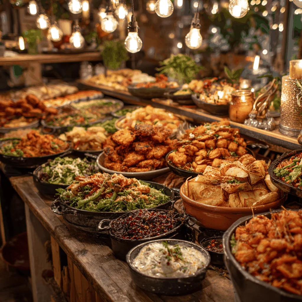 A delicious plate of Food setup, delicious, food inspo, party, birthday party, girl dinner | Food set up, Dinner party recipes, Party food buffet
