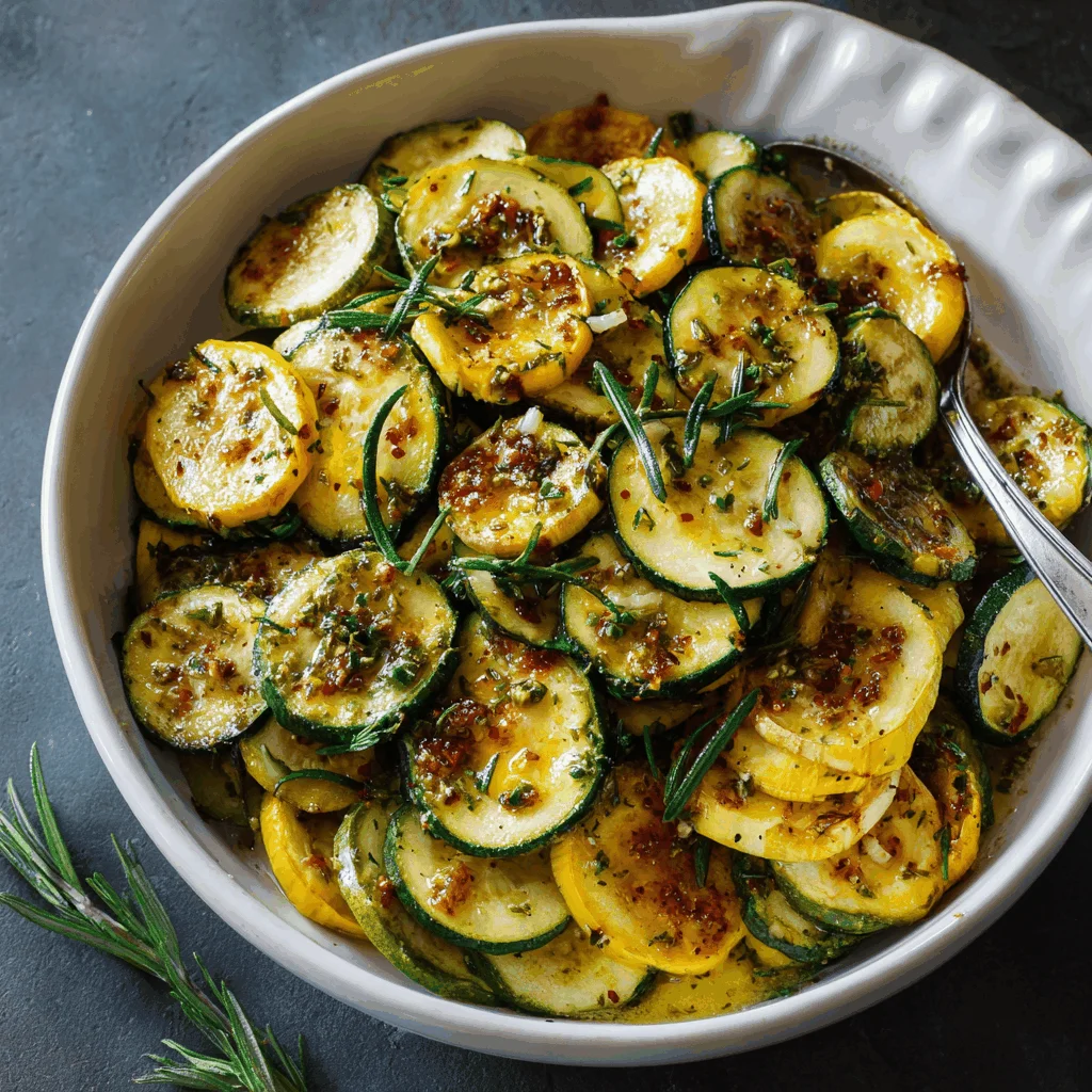 A delicious plate of Roasted Summer Squash