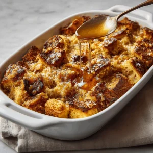 A delicious plate of Traditional French Toast Casserole