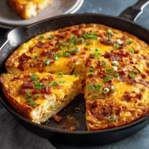 A delicious plate of Bacon Cheese Frittata Recipe