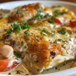 Detailed look at a homemade dish, highlighting fresh ingredients and appealing presentation.