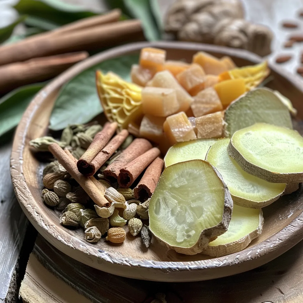 Detailed shot of Gluco Freedom drink showcasing fresh herbal components.