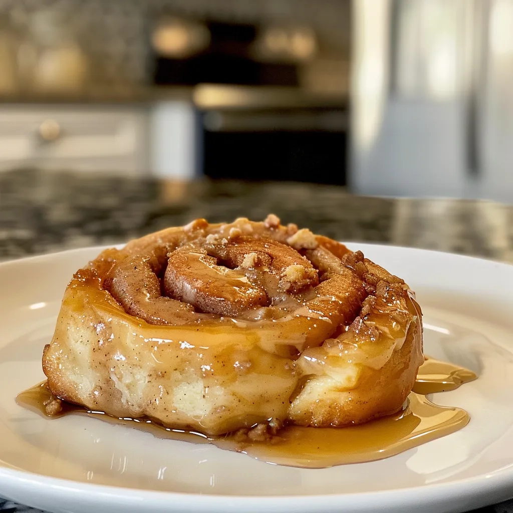 Detailed close-up of a Microwave Protein Cinnamon Roll highlighting its moist interior and dusting of cinnamon.
