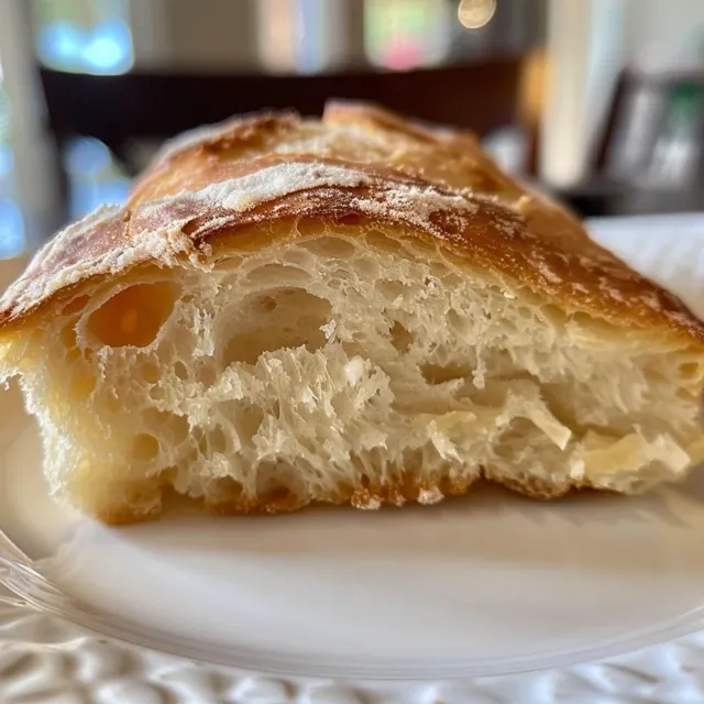 A delicious homemade bread loaf, emphasizing its moist interior and crusty exterior.