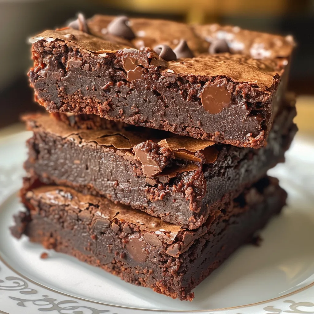 A tempting slice of chocolate fudge brownie, showcasing its moist interior.
