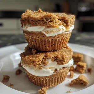 Side perspective of luscious Gingerbread Mascarpone Cups topped with a sprinkle of cinnamon.