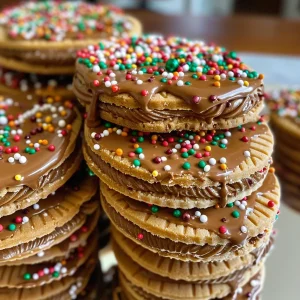 Juicy Biscoff Treats captured in detail, showcasing creamy melts and festive decoration.