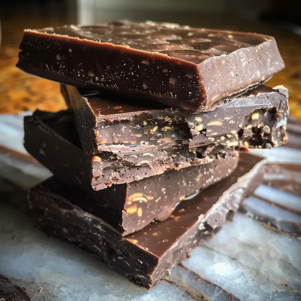 A close-up of chocolate bars showcasing their cocoa-rich color and texture.