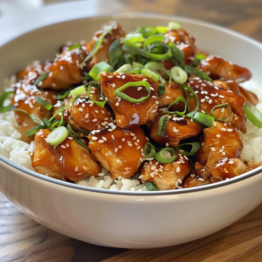Juicy honey chicken breast displayed on a wooden cutting board, glistening with a honey glaze.