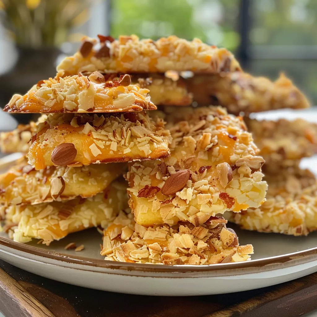 Delicious New Year's snacks arranged neatly, showcasing golden cheese bites and a mix of nuts.