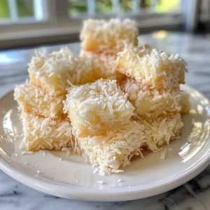 Juicy no-bake coconut cookies with a dusting of powdered sugar, photographed with an iPhone.