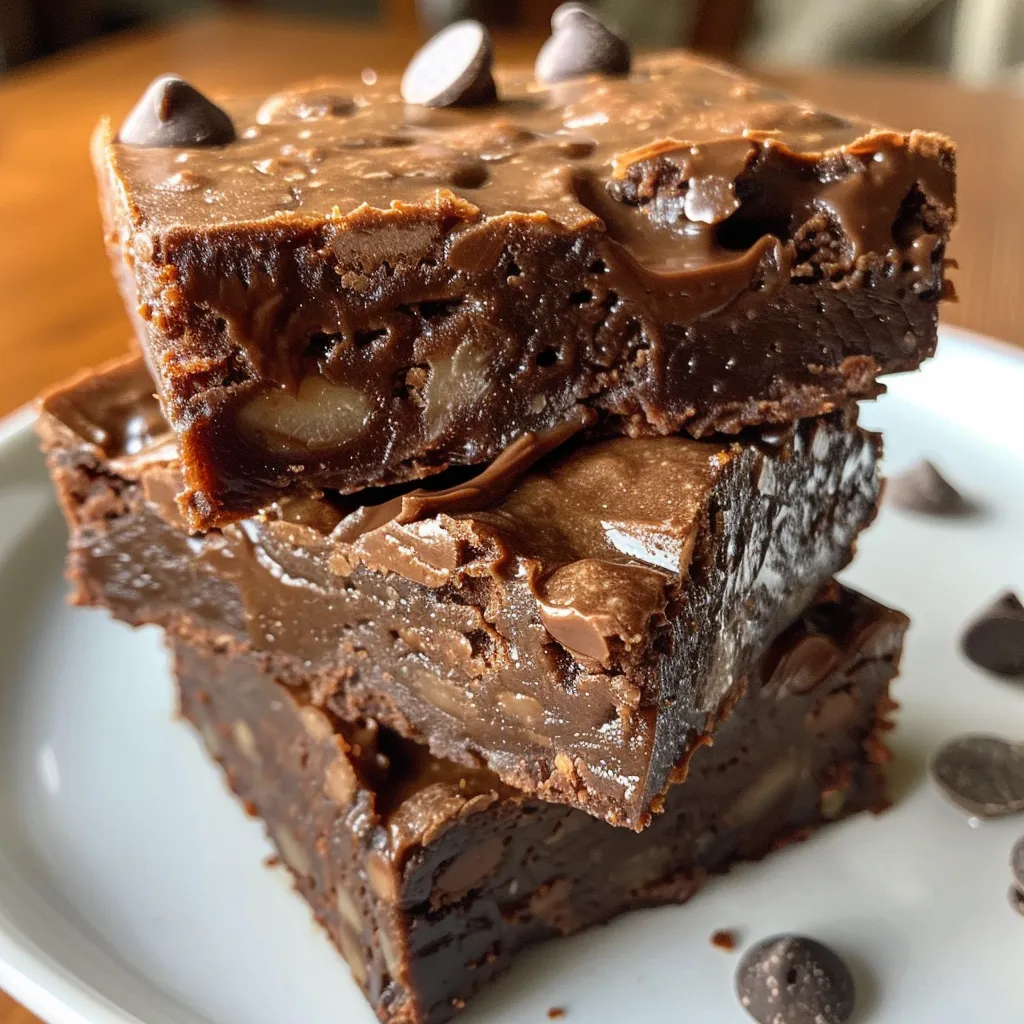 Delicious Brownie Protein Bars cut into squares, highlighting their fudgy appearance.