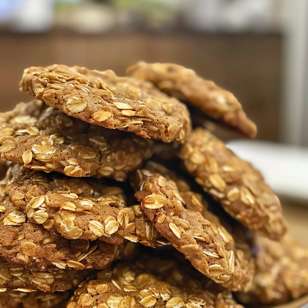 Warm homemade oatmeal cookies displayed on a plate, highlighting their inviting appearance.