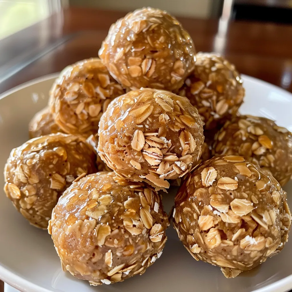 Juicy No-Bake Peanut Butter Energy Bites displayed in a natural setting.