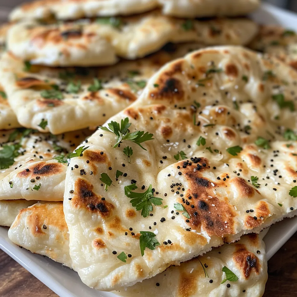 High-protein yogurt flatbread with a fluffy interior and a golden crust, ready to be enjoyed.