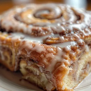 Juicy-looking Cinnamon Roll Coffee Cake with visible layers and a rich, gooey topping.