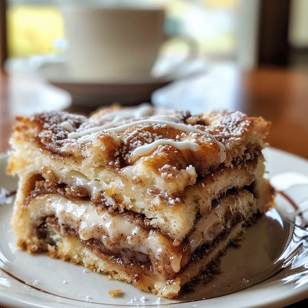 Deliciously baked Cinnamon Roll Coffee Cake with a buttery, cinnamon-sugar swirl.