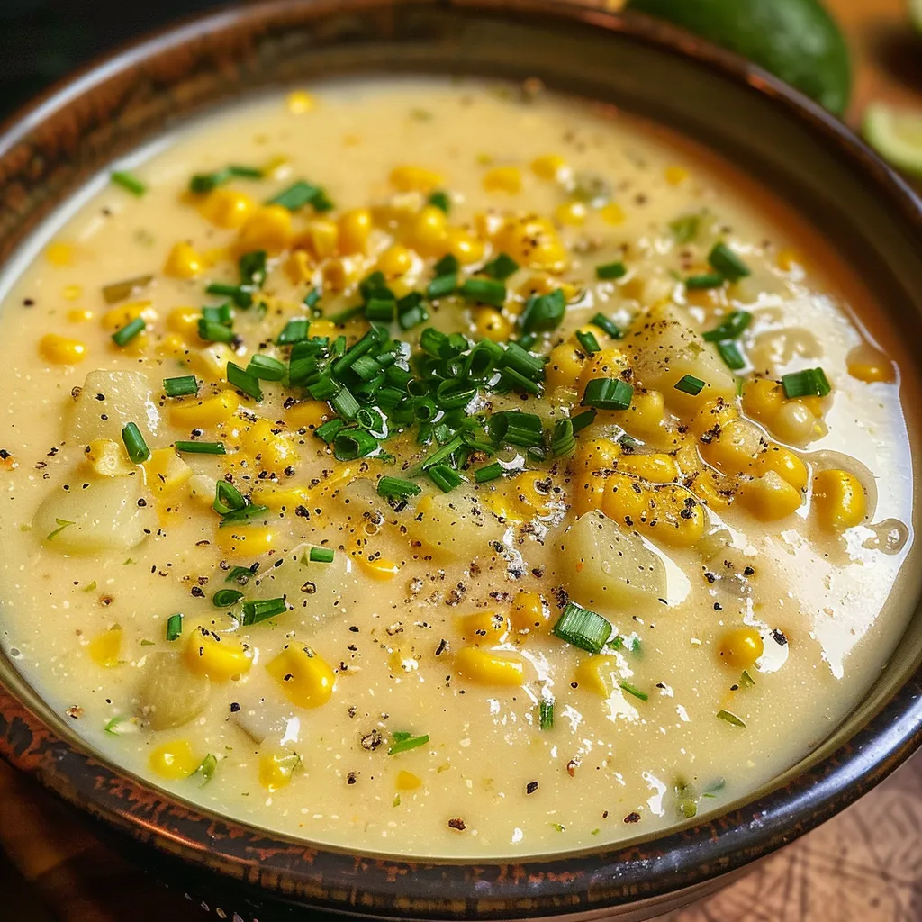 Delicious creamy corn soup in a bowl, highlighting its rich texture and vibrant color.