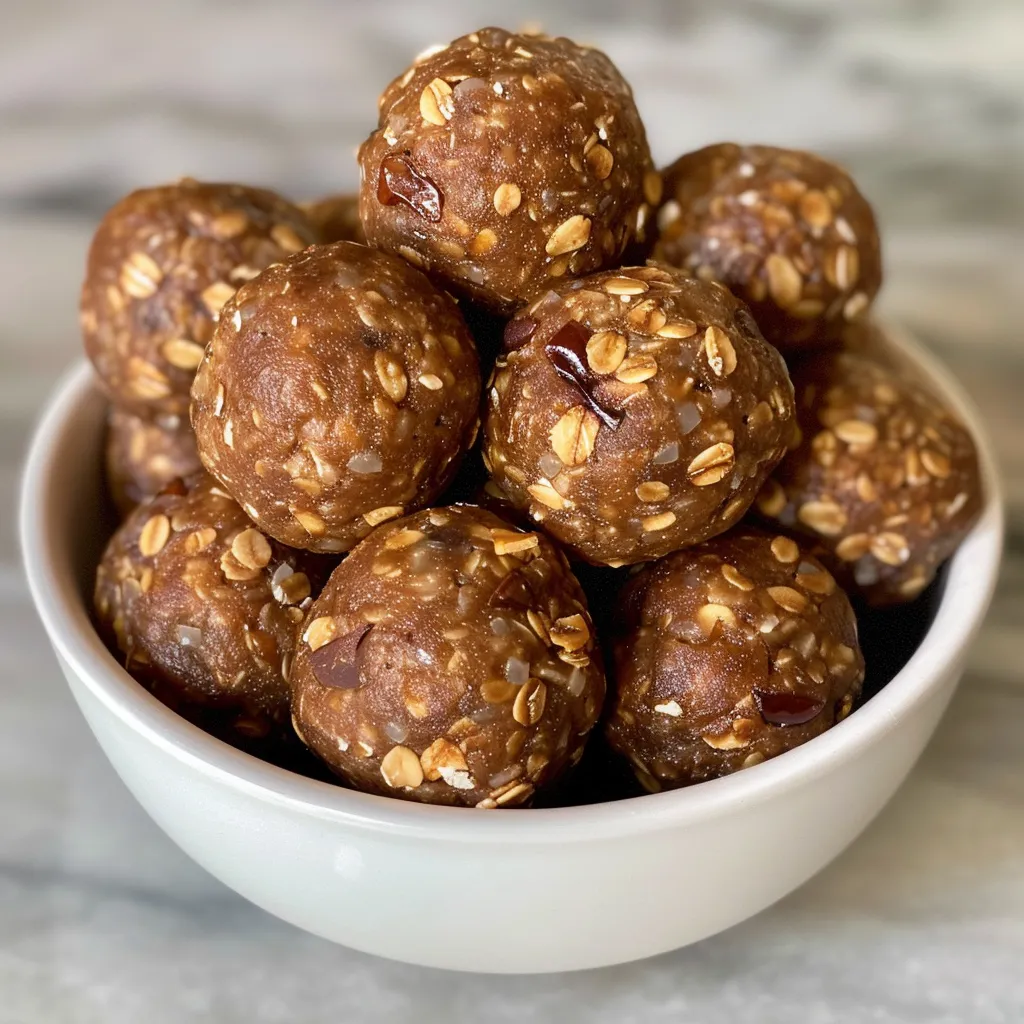 A cluster of healthy Date Energy Balls showcasing their texture.