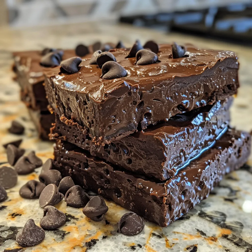 An appetizing side profile of a chocolate bar, highlighting its layers and sheen.