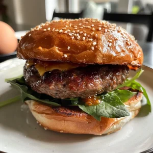 Juicy and delicious hamburger buns with a shiny surface, ready to be filled, taken with an iPhone 15 Pro.