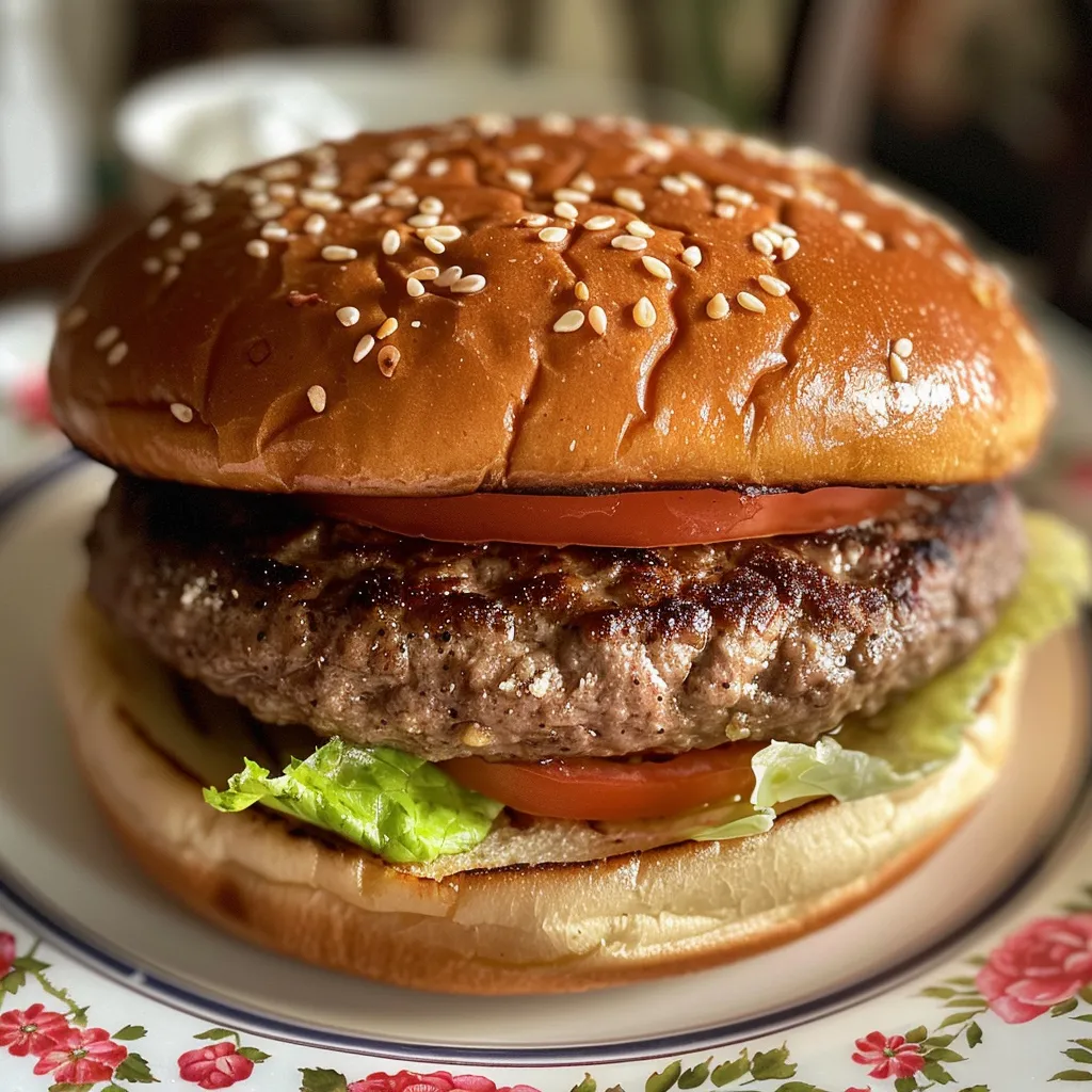 A stack of warm homemade hamburger buns, perfectly shaped and lightly sprinkled with sesame seeds.