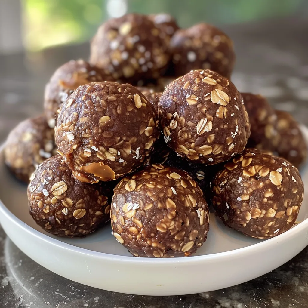 Juicy No Bake Fudge Balls, topped with sea salt and chopped nuts, captured in natural light.