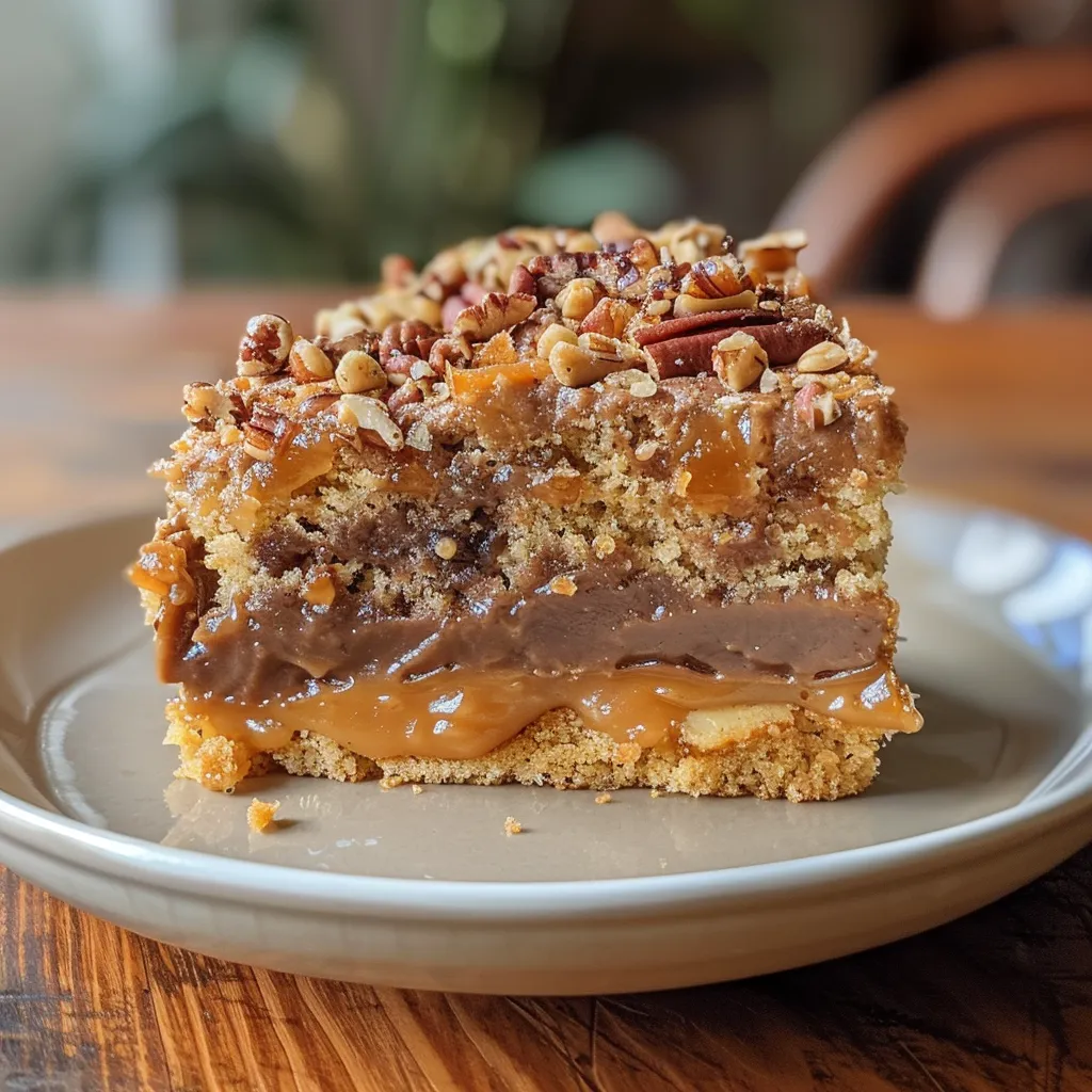 Mouthwatering close-up of Toffee Crunch Cake displaying its rich texture and toffee sprinkles.