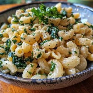 ['A close-up view of creamy spinach garlic pasta topped with parsley and cashews.', 'Side view of a vibrant dish of vegan creamy pasta garnished with parsley and nuts.', 'Juicy vegan pasta featuring a creamy spinach sauce, cashews, and fresh herbs.', 'Detailed shot of delicious vegan pasta with a rich garlic and spinach cream sauce.']