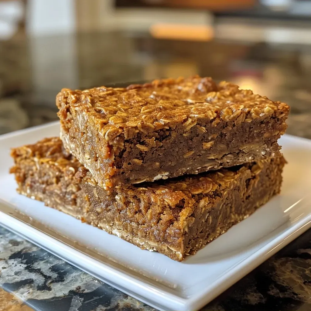 ['Close-up view of Banana Pumpkin Bars with chocolate chips on top.', 'Side view of moist Banana Pumpkin Bars showcasing a rich texture.', 'Deliciously baked Banana Pumpkin Bars with bits of chocolate visible.', 'Appetizing slice of Banana Pumpkin Bars highlighting its golden color and ingredients.']