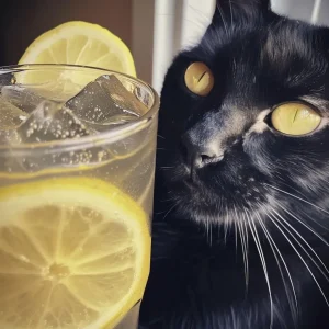 ['Close-up of a glass filled with Black Cat Lemonade, showcasing its vibrant yellow color and condensation on the surface.', "Side view of a refreshing Black Cat Lemonade in a clear glass, highlighting the liquid's zesty lemon hue.", 'Juicy Black Cat Lemonade in a glass, with droplets of water on the exterior, reflecting natural light.', 'A detailed side view of Black Cat Lemonade, emphasizing the bright color and texture in a chilled glass.']