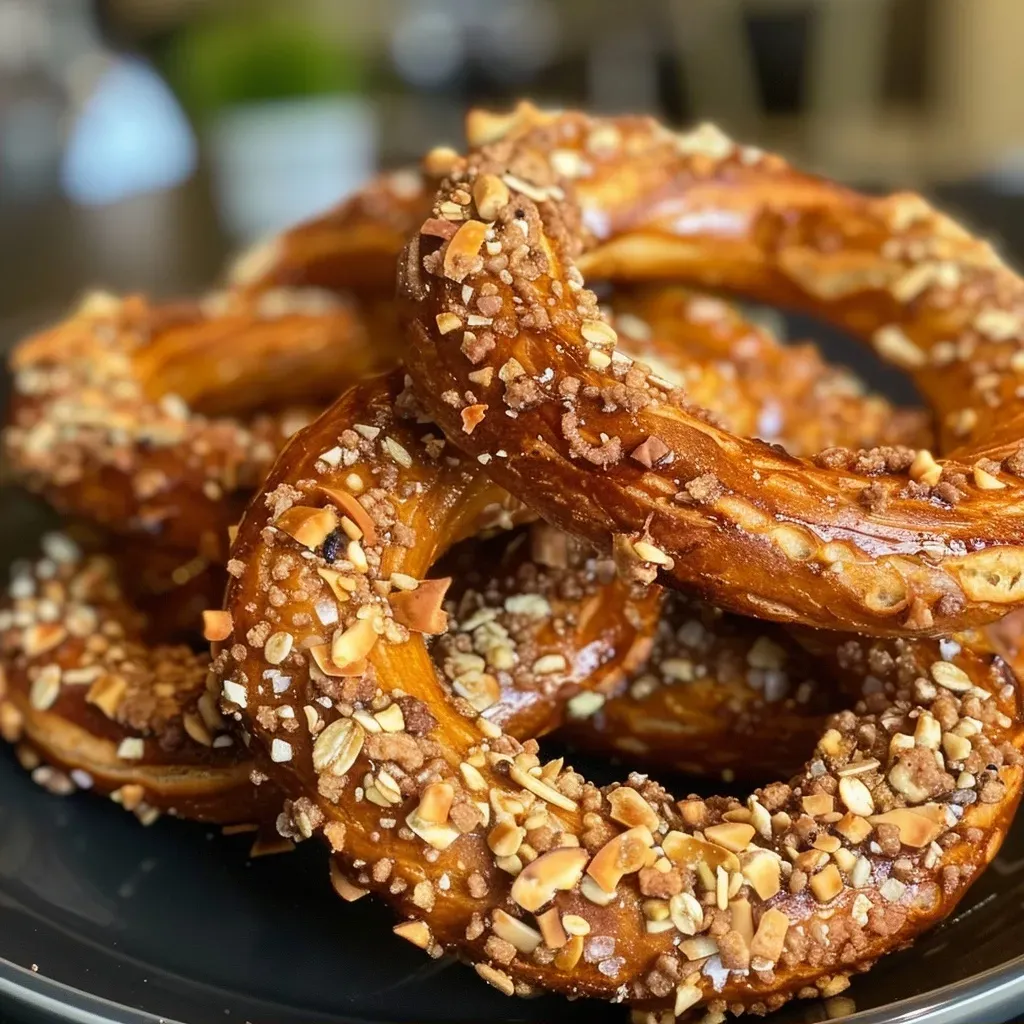 ['Close-up side view of Crisp Power Protein Pretzels showing their crunchy texture.', 'Juicy and delicious Crisp Power Protein Pretzels captured in a side-angle photo.', 'High-protein Crisp Power Protein Pretzels displayed with focus on their golden-brown surface.', 'Detailed view of Crisp Power Protein Pretzels highlighting their unique shape and texture.']