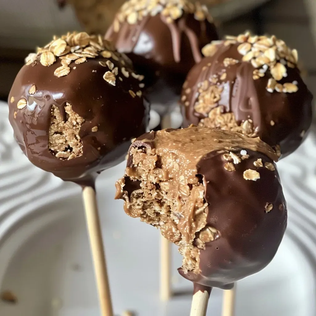 ['Close-up side view of colorful high protein cake pops with sprinkles.', 'Juicy high protein cake pops displayed on a white plate, showcasing rich colors.', 'Side view of chocolate-coated high protein cake pops with a sprinkle topping.', 'A detailed shot of high protein cake pops featuring a glossy chocolate finish.']