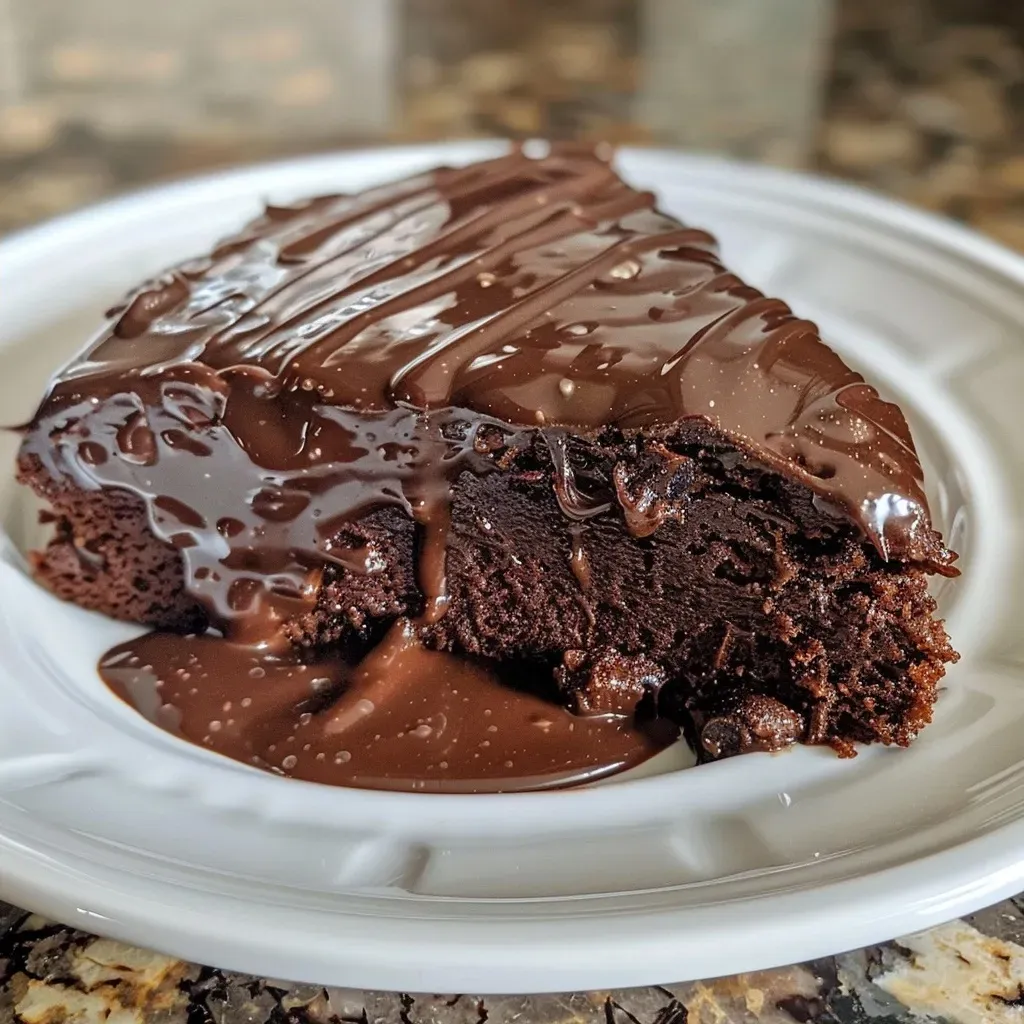 ['Close-up of a moist Instant Pot Hot Fudge Cake with a glossy chocolate layer on top.', 'Side view of a decadent Instant Pot Hot Fudge Cake with melting chocolate and rich texture.', 'Detailed shot of Instant Pot Hot Fudge Cake showcasing its fudgy interior and shiny surface.', 'Richly textured Instant Pot Hot Fudge Cake with a glossy fudge layer and chocolate chunks.']