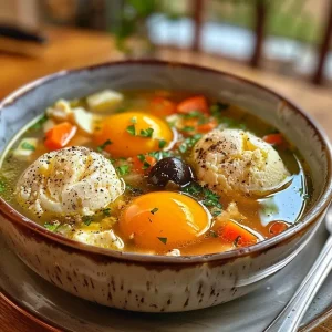 ['Close-up view of a bowl of vibrant Monster Ball Soup with a hard-boiled egg and black olive.', 'Juicy Monster Ball Soup featuring colorful ingredients and a smooth texture, captured from the side.', 'A side view of Monster Ball Soup showcasing its rich color and garnishes ready to be served.', 'Delicious Monster Ball Soup in a bowl with visible chunks of carrot, served with a hard-boiled egg.']