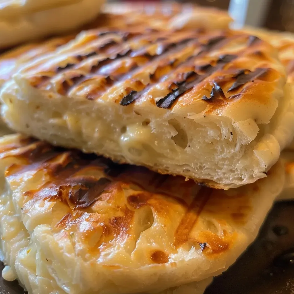 ['Close-up view of a golden-brown Panini Bread with a crispy crust.', 'Side view of freshly baked Panini Bread showing its airy interior.', 'Delicious Panini Bread highlighting its texture and crust from a smartphone shot.', 'Juicy Panini Bread displayed with a soft and fluffy inside.']