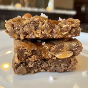 ['Close-up side view of a decadent salted toffee cookie with a glossy finish.', 'A deliciously golden protein-packed cookie sprinkled with sea salt.', 'Side view of a moist, chewy salted toffee cookie with chocolate chips visible.', 'Close-up of a crumbl cookie showcasing rich toffee bits and a soft texture.']