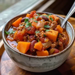 ['Close-up view of a bowl of Turkey Apple Chili with vibrant ingredients visible.', 'Side photo of a hearty Turkey Apple Chili featuring chunks of turkey and apples.', 'Juicy Turkey Apple Chili captured in detail, showcasing colorful vegetables and spices.', 'Appetizing bowl of Turkey Apple Chili with ground turkey and fresh vegetables.']
