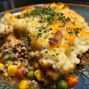 ['A close-up side view of a juicy Slow Cooker Shepherd’s Pie with golden mashed potatoes and colorful vegetables.', 'Slow Cooker Shepherd’s Pie showcasing a hearty filling of ground beef and vegetables beneath a smooth layer of mashed potatoes.', 'Side view of Shepherd’s Pie in a slow cooker, highlighting the creamy mashed potatoes and savory beef mixture.', 'Delicious Slow Cooker Shepherd’s Pie with a crispy topping of cheddar cheese and a sprinkle of paprika.']