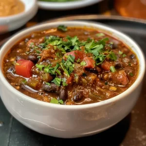 Black Bean Chili with Peanut Butter