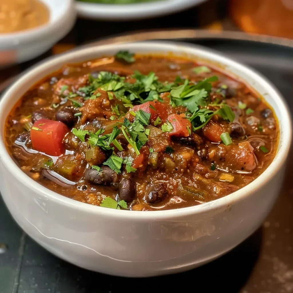 Black Bean Chili with Peanut Butter