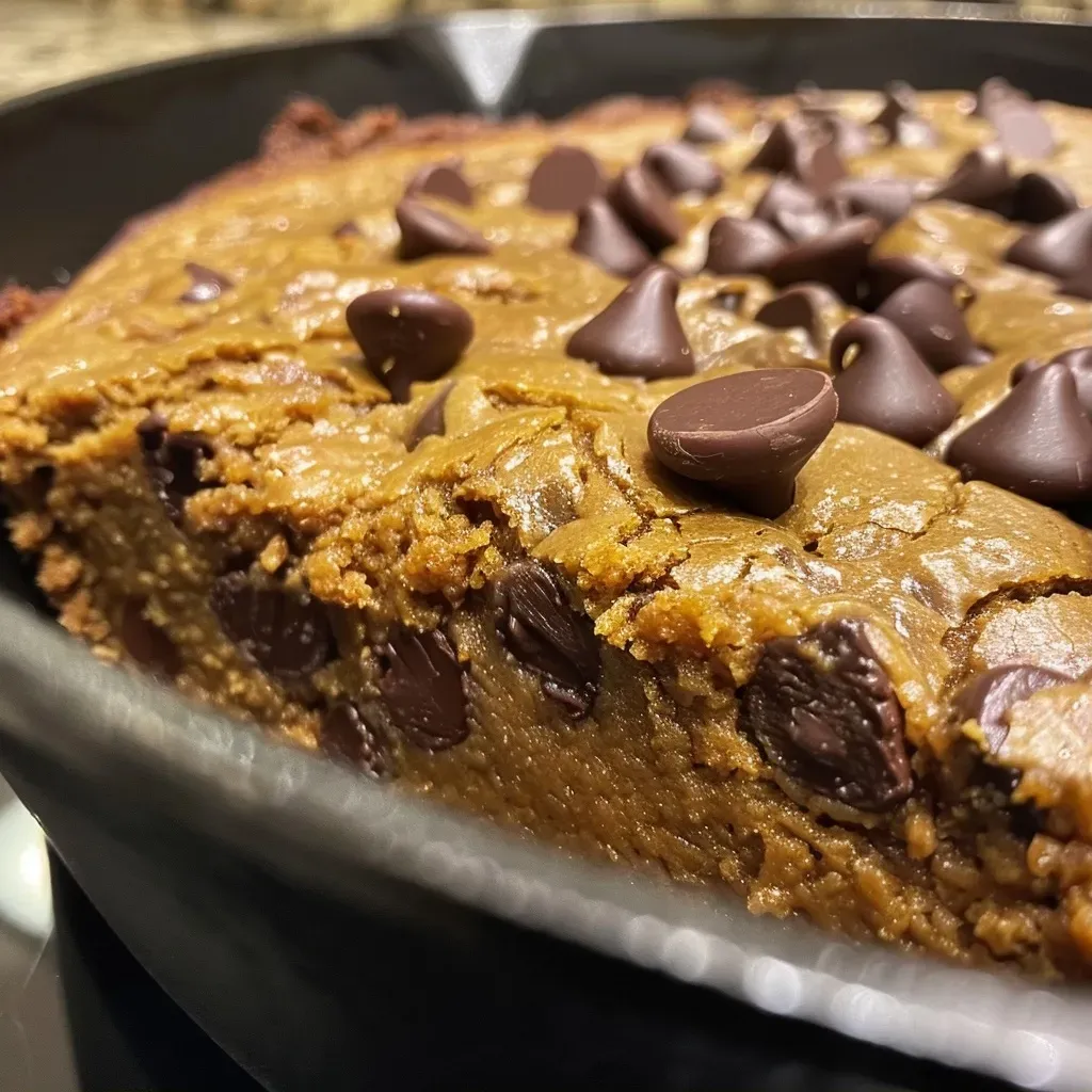 Pumpkin Chocolate Chip Skillet Cookie