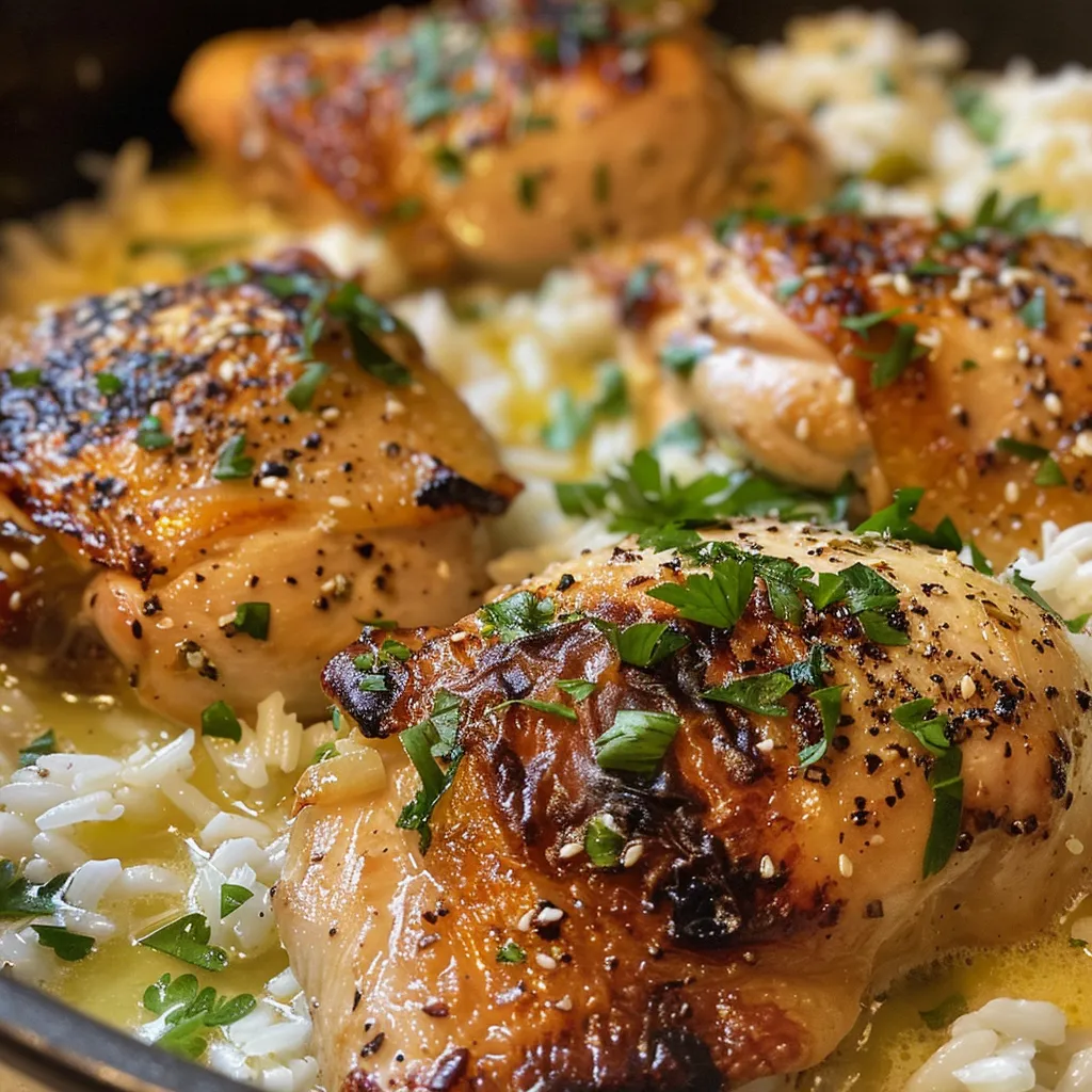 One-Pot Garlic Butter Chicken and Rice